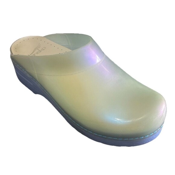 Dansko Sonja Translucent Clog Womens 38 US 7.5-8 Professional Shoes Blue Purple